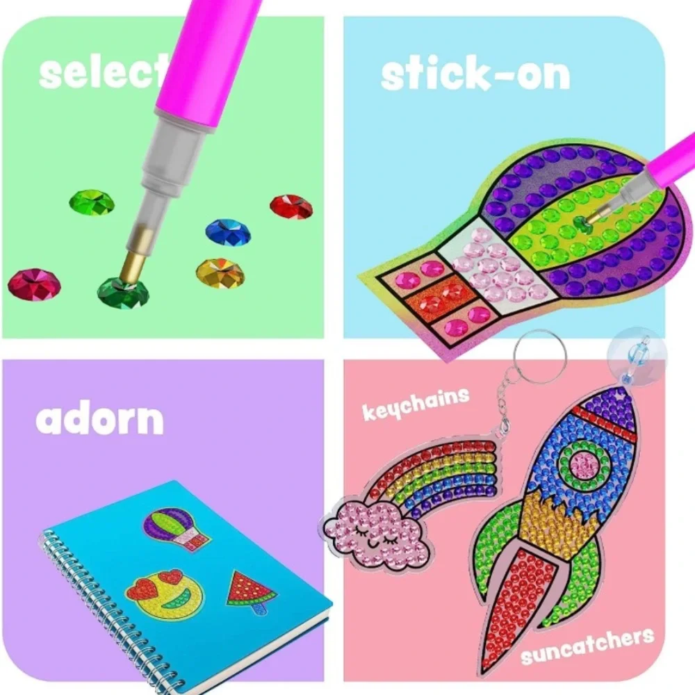 Gem Art, Kids Diamond Painting Kit for Kids - Big 5D Gems - Arts and Crafts